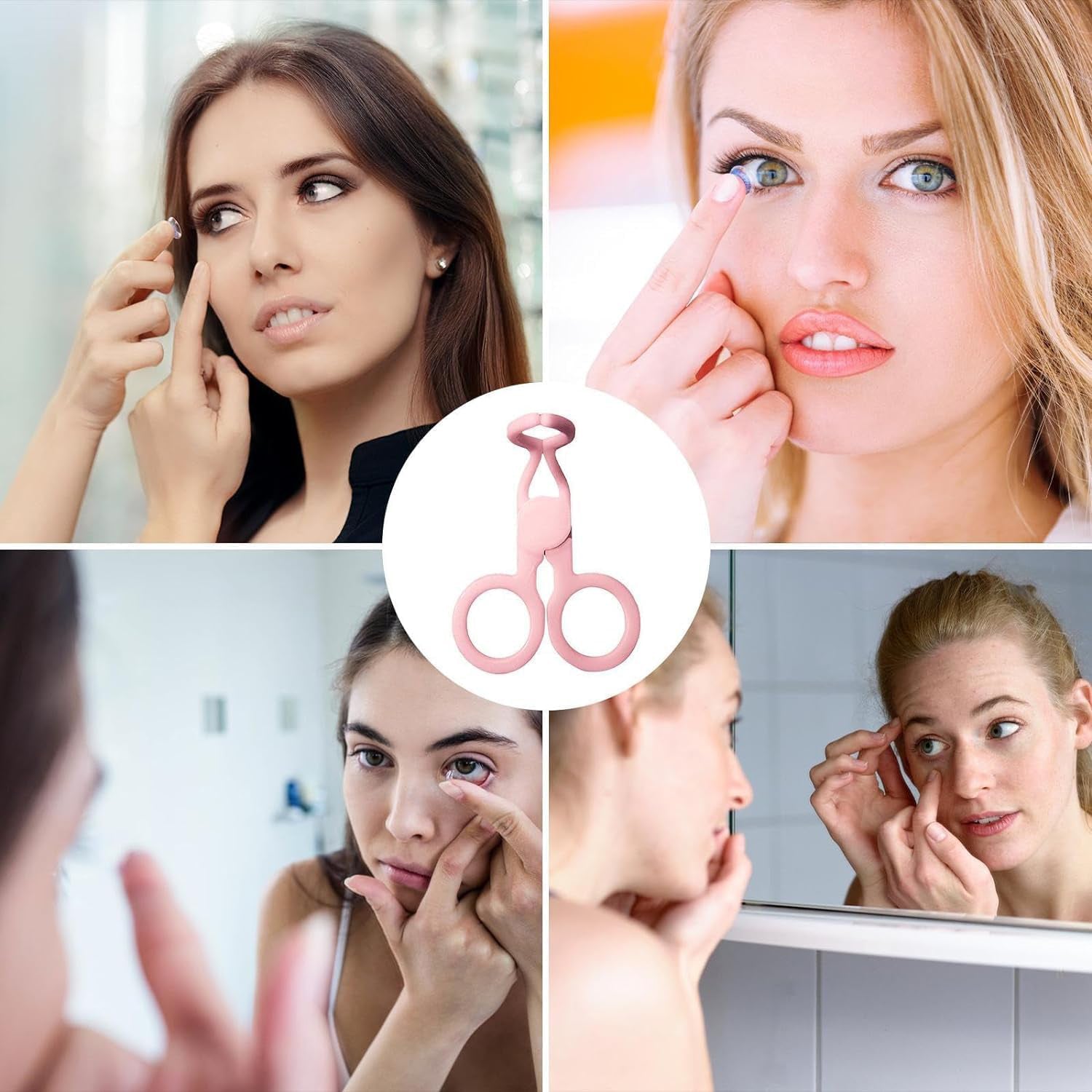Plastic Ergonomic Women Eye Care Contact Lenses Inserter Remover Tool (1 Pc) Plastic Ergonomic Women Eye Care Contact Lenses Inserter Remover Tool (1 Pc)